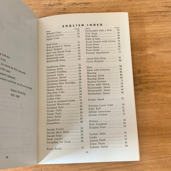 Danish Food Cookbook Vintage 1960 MCM - Picture 5 of 10